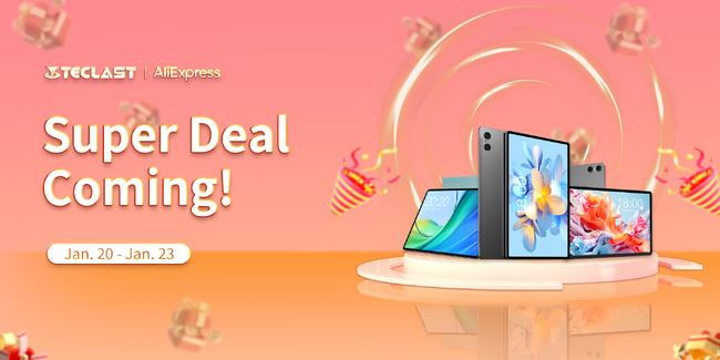 ＼TeclastｘAliexpress初売り／人気タブレットがお得に購入でき！「新春SALE」を1月20日から開催！最大半額引き！
