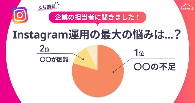 【Instagram運用の最大の悩みは…!?】企業の担当者へ聞きました！Instagramぷち調査