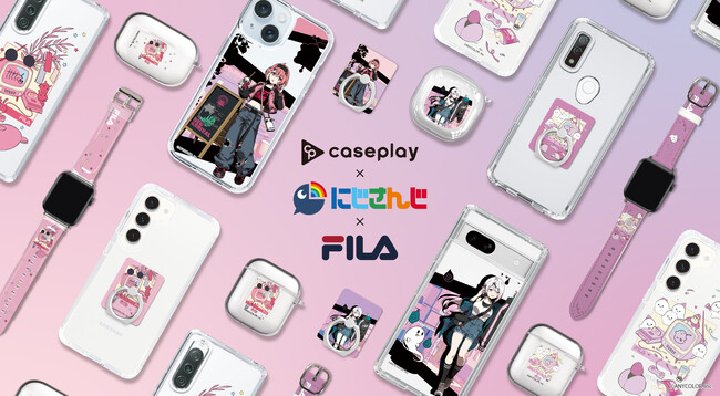 スマホアクセサリーショップcaseplayと「にじさんじ×FILA」との限定コラボレーション第2弾！にじさんじから人気VTuber「笹木咲」と「椎名唯華」のスマホアクセサリーが登場！