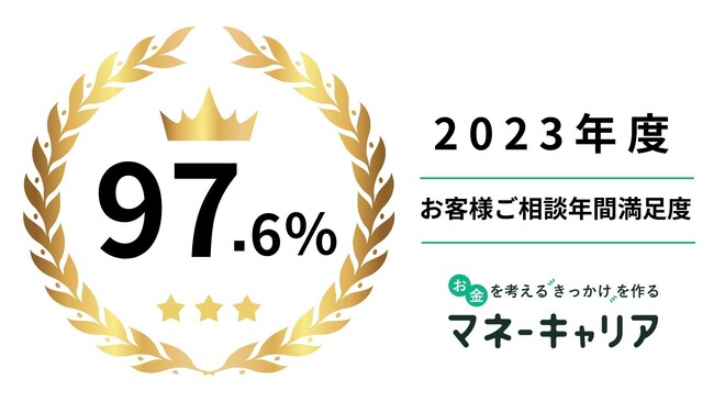 2023年度、年間のマネーキャリアへの相談満足度が97.6%を達成！