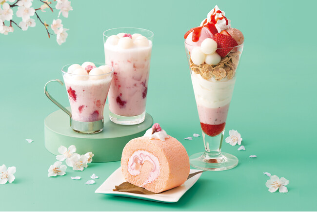 【nana's green tea】復刻！桜もちロールケーキと、桜の季節を楽しむ季節限定メニュー　2/15～