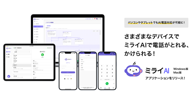 『ミライAIのアプリケーション (Windows版/Mac版)をリリース！』