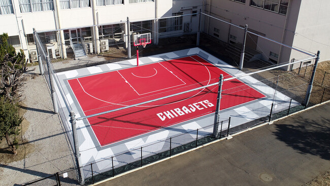 クラブ初！！松戸市に「千葉ジェッツ」デザインバスケットボールコートオープンのお知らせ