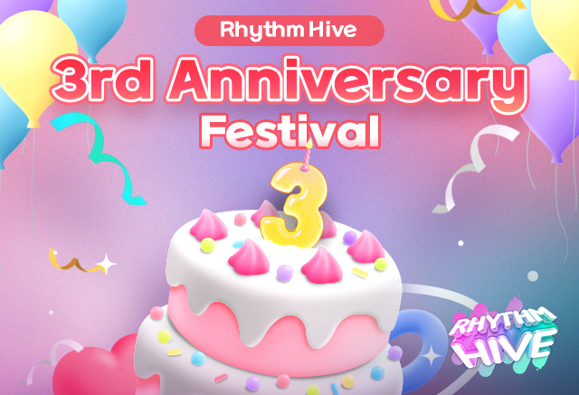 HYBE IMのモバイルリズムゲーム「Rhythm Hive」サービス3周年記念イベント開催！