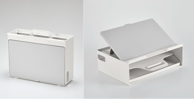 収納ボックスとノートPCスタンドの2wayで使える ポータブルワークベース「ノッテオン」発売
