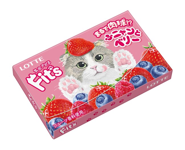 猫の日に合わせて、ニャンコ仕様のFit’s登場！まるで猫ちゃんの肉球のようなもちもち食感「Fit’s＜ふニャンとベリー＞」2024年2月13日(火)新発売