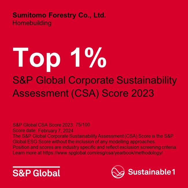 S＆P「 The Sustainability Yearbook - 2024 Rankings 」 最高評価の「上位1%」に選定