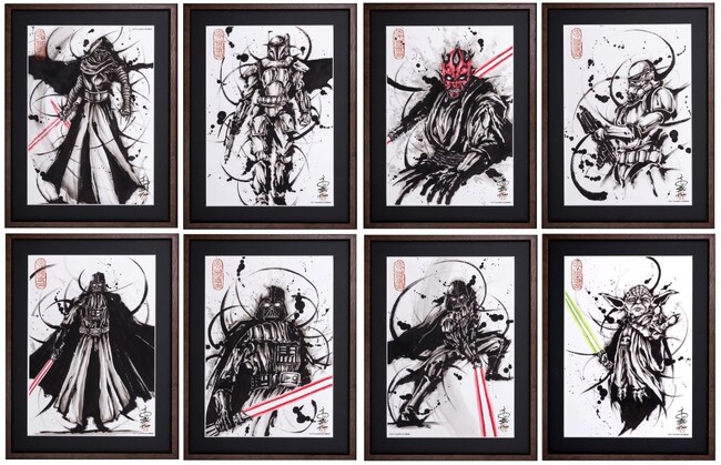 武人画家・こうじょう雅之が描く大人気の「スター・ウォーズ 武人画」シリーズ、版三オンラインショップで全8種勢揃い！