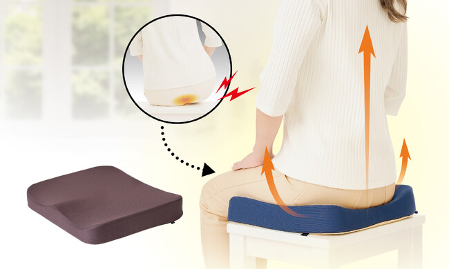 背筋ピン!骨盤の位置を安定させ、腰への負担を軽減するクッション