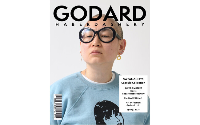 スーパー エー マーケットでは2月16日(金)からゴダール ハバーダッシュリーとコラボレーションしたスウェットシャツを数量限定で発売開始。