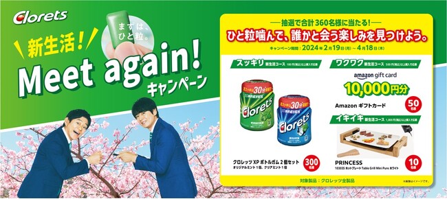 新生活へのワクワクを抑えきれない人に贈りたい!!!　クロレッツ 「新生活 Meet againキャンペーン」 2月19日スタート！