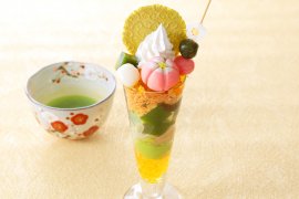 梅の抹茶パフェ