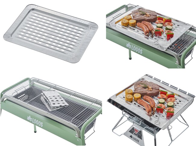 簡単セットでお掃除楽ちん！焼網洗浄の手間にサヨナラ！「（お掃除楽ちん）美味しく焼ける　炭焼きグリルプレート」2種 新発売！