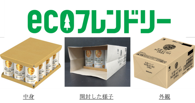 「ｅｃｏフレンドリー」プロジェクト第4弾紙使用量約2割削減の包装資材を使用したビール缶製品のテスト販売を開始