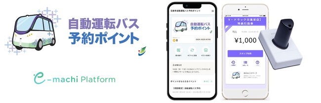 マイナンバーカードの利活用を目的に愛知県日進市が実施する「自動運転バスの乗車予約およびポイント付与の実証事業」に「e街プラットフォーム(R)」を提供