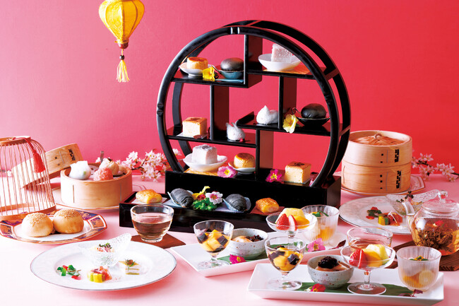 【横浜ロイヤルパークホテル】地上268ｍからの絶景とともに楽しむ「天空のチャイニーズアフタヌーンティー “桜霞と台湾スイーツ”」販売