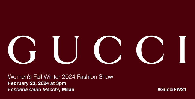 【グッチ】2月23日（金）午後11時（日本時間）サバト・デ・サルノによる WOMEN'S FW24 ファッションショーを発表