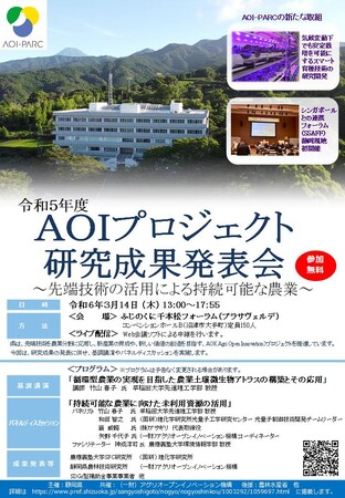 【3/14（木）】令和５年度ＡＯＩプロジェクト研究成果発表会を開催