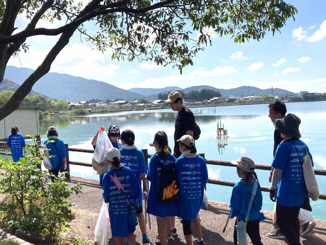 滋賀レイクスユース選手とチアリーダーとごみ拾い「びわ湖一周クリーンウォークwith Rethink PROJECT」彦根市で開催！