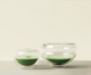 Glass Katakuchi Serving Bowl & Cloud Glass Chawan