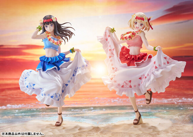 『リコリス・リコイル』より、ハワイVer.の「錦木千束」「井ノ上たきな」フィギュアが登場。