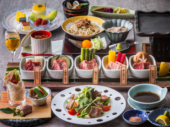 休暇村茶臼山高原、国内線のファーストクラス機内食でも提供される 愛知県が誇るブランド黒毛和牛「源氏和牛」のフルコースを 3月1日より1日10食・平日限定で提供開始