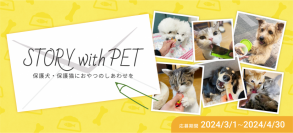 “保護犬・保護猫におやつのしあわせ”を届けよう ― 
アニドネが「STORY with PET」投稿キャンペーンを開始