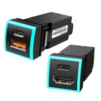TOYOTA車のスイッチパネルにピッタリ設置できる2ポートカーチャージャー『MAXWIN K-USB01-T4B』が新登場！