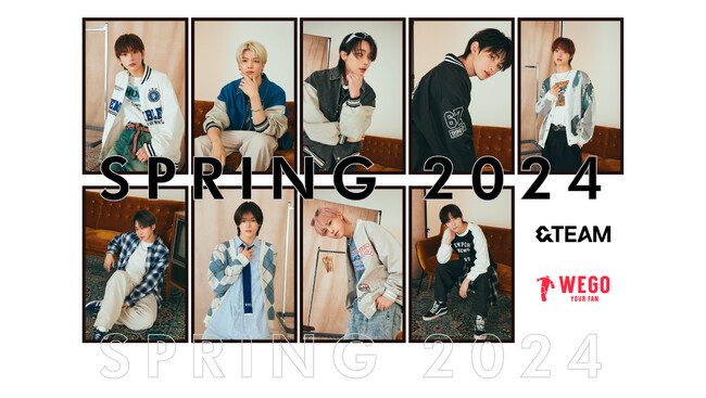 WEGO 2024 SPRING & SUMMERのビジュアルモデルに9人組グローバルグループ「&TEAM」が就任！