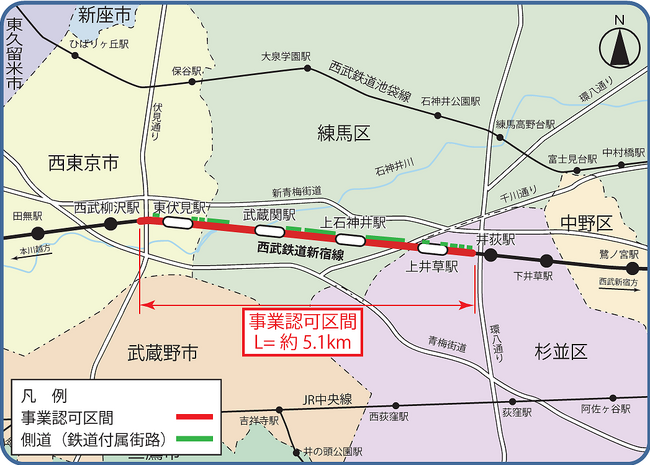 西武鉄道新宿線の連続立体交差事業に着手します