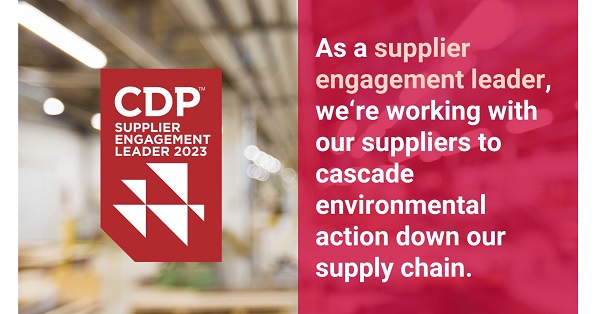 【サステナビリティ】ＣＤＰ「サプライヤー・エンゲージメント・リーダー」に選定