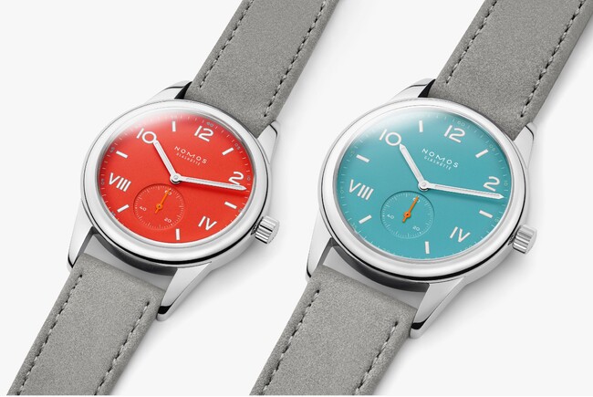 ドイツ機械式時計ブランド、ノモス グラスヒュッテが人気の「クラブ・キャンパス」シリーズの新作「ノンストップレッド／エンドレスブルー」を発売