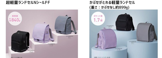 23年にご好評頂いた超軽量ランドセルに、汚れがつきにくく・キズに強いNシールド加工をした新商品が登場！