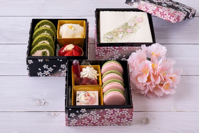 桜を愛でながら楽しみたい和洋スイーツの重箱「SWEETS BOX ~Sakura~」