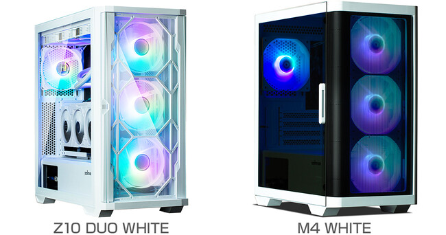 ZALMAN社製、選択可能なデュアルフロント設計のミドルタワー型PCケース「Z10 DUO WHITE」、フロントフルメッシュ仕様のミニタワー型PCケース「M4 WHITE」を発表