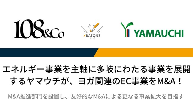 【バトンズ成約事例】エネルギー事業を主軸に多岐にわたる事業を展開するヤマウチが、ヨガ関連のEC事業をM&A