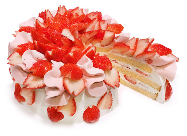 カフェコムサは毎月22日がショートケーキの日！3月は桜が咲き誇る「春爛漫」のショートケーキが登場
