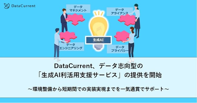 DataCurrent、データ志向型の「生成AI利活用支援サービス」の提供を開始