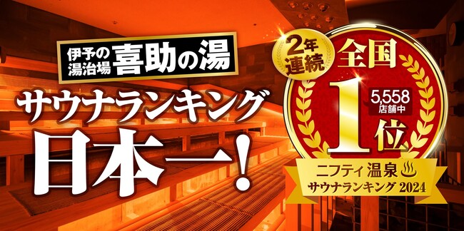 「ニフティサウナ ランキング」全国1位受賞（2年連続）で田中副知事に表敬訪問し報告「伊予の湯治場　喜助の湯」