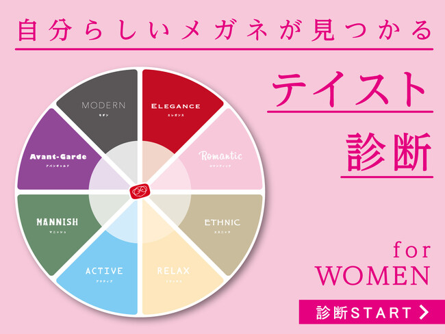 自分のファッションテイストを、お家でスマホで自己診断。『テイスト診断ツール』がメガネの田中ウェブショップに登場