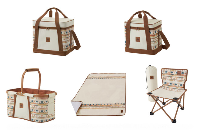 2024年 新デザイン！ロゴス定番のナバホ柄が進化してシリーズで登場！家族で座れる防水シートやチェア、クーラーボックスなど全５種 新発売！