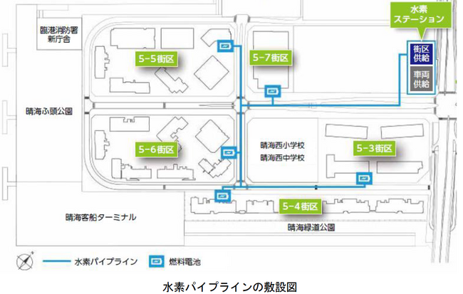 晴海地区全街区への水素供給事業の開始について