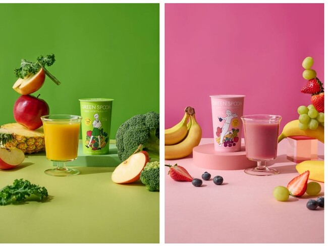 GREEN SPOONがコンビニエンスストア初登場！1日分の野菜・フルーツが摂れる朝スムージー「1DAY　ベジタブルスムージー」「1DAY　フルーツスムージー」を4月2日（火）発売！