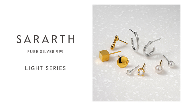 ピュアシルバージュエリーブランド「SARARTH(サラース)」ストック販売・公式オンラインショップ限定の「LIGHT SERIES」のピアスが新登場