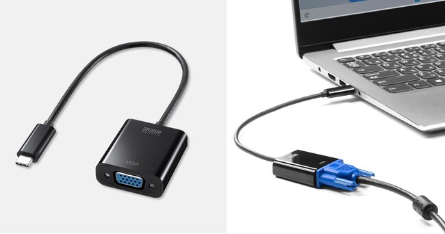 DisplayPort Altmode対応のType-CポートをVGAに変換できるアダプタを発売