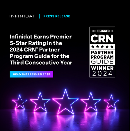 Infinidat、「CRN(R) 2024年パートナープログラムガイド」で3年連続で5スターを獲得