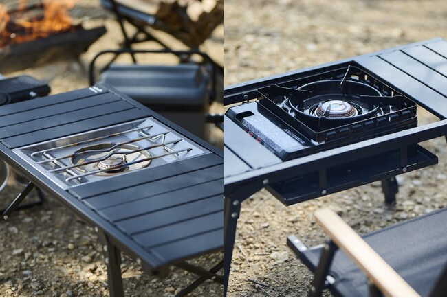 Alpen Outdoorsより、薄型バーナーもタフまるも設置できる「アルミユニットテーブル」が新登場！4月5日（金）よりオンライン先行予約、4月19日（金）より販売開始