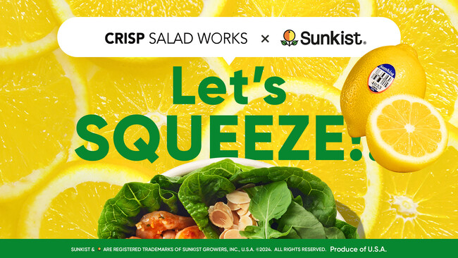 CRISP SALAD WORKSがサンキスト(R)️と初コラボ！「カリフォルニア産レモンキャンペーン」を4月15日から開催