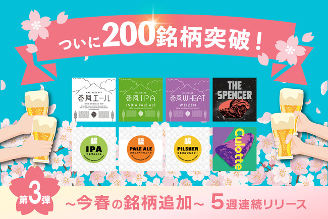 DREAMBEERついに200銘柄を突破！～今春の銘柄追加～ ５週連続リリース第3弾