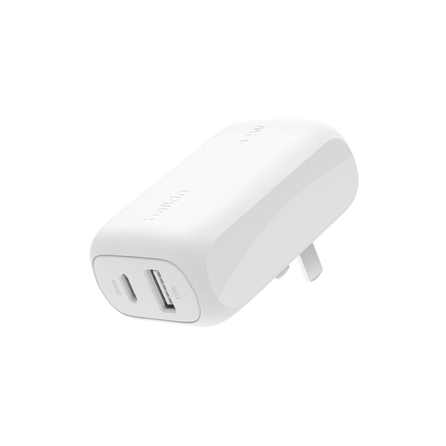 【Belkin】120gでPD 42WのUSB-A、USB-Cの2口搭載USB充電器Belkin BoostCharge 42W 2ポート充電器 4月11日販売開始